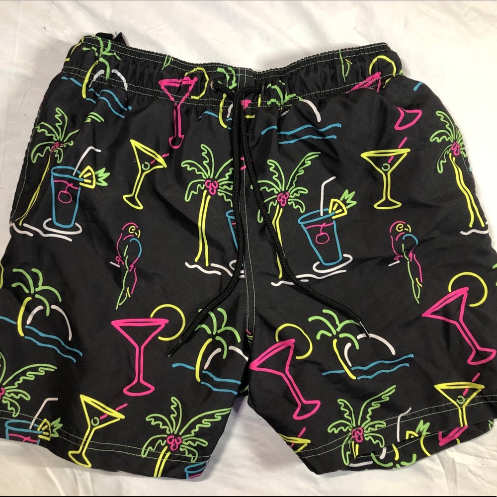 Black swim trunks